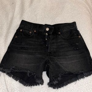 Aeropostale 90’s High Rise Cut-Off Shorts Size 2 Black